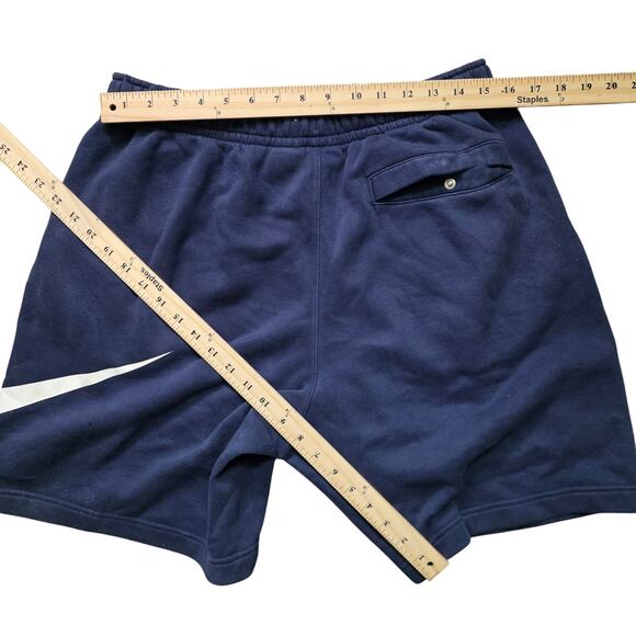 Nike Explosive Fleece Sweat Shorts Men’s L Navy Blue Swoosh Logo - Picture 4 of 5